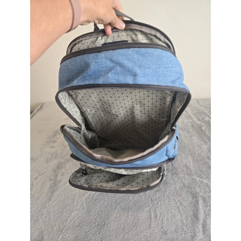 New Without Tags High Sierra Blue Backpack 3 Compartments 2 Side Water Holders